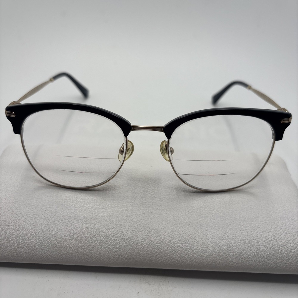 HELIUM 4342 DARK NAVY GOLD AUTHENTIC DESIGNER EYEGLASSES 51-19-135 FRAME #554